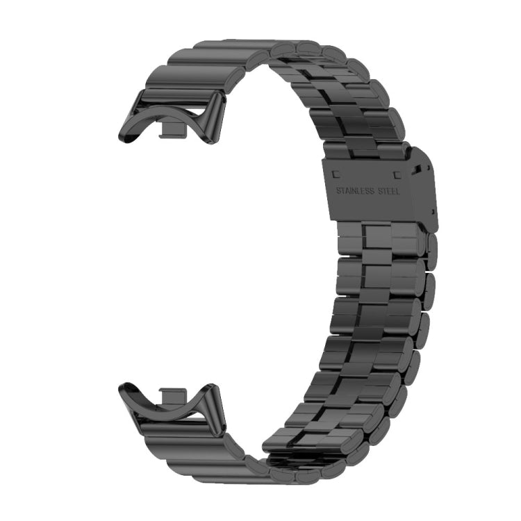 For Xiaomi Mi Band 8 Mijobs Bamboo Buckle Stainless Steel Watch Band(Black) -  by MIJOBS | Online Shopping South Africa | PMC Jewellery