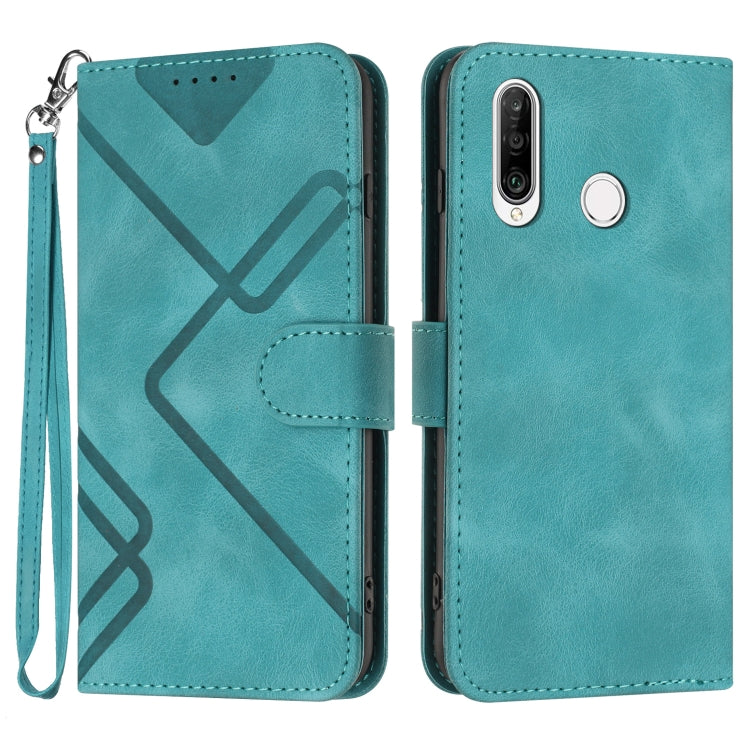 For Honor 20S Russia /20 lite Russia  Line Pattern Skin Feel Leather Phone Case(Light Blue) - Honor Cases by PMC Jewellery | Online Shopping South Africa | PMC Jewellery