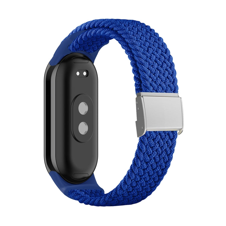 For Xiaomi Mi Band 8 Adjustable Nylon Braided Steel Buckle Watch Band(Blue) -  by PMC Jewellery | Online Shopping South Africa | PMC Jewellery