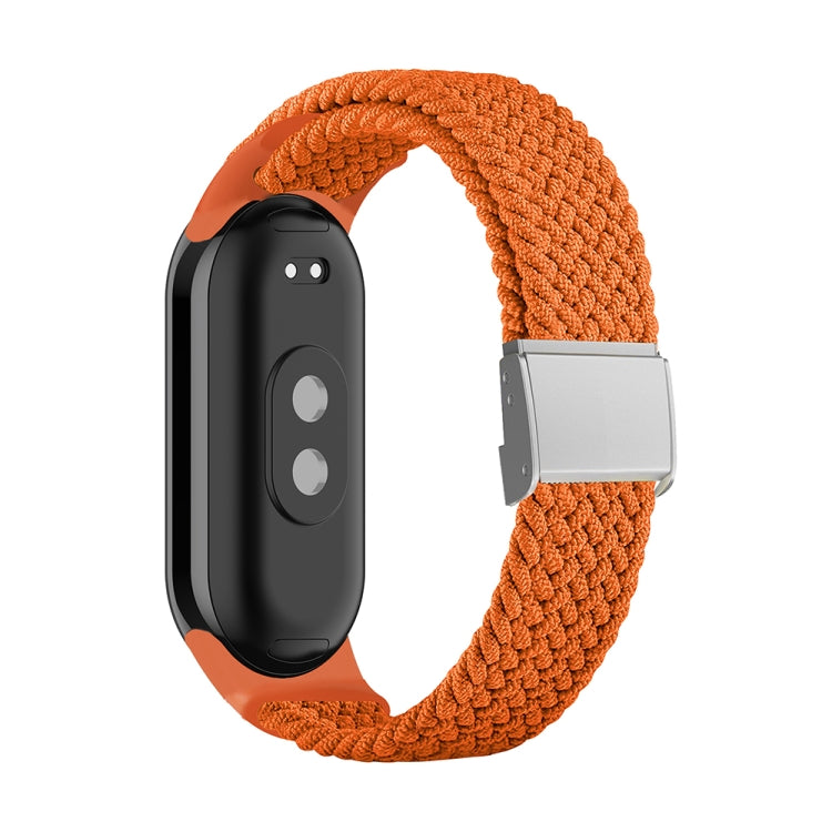 For Xiaomi Mi Band 8 Adjustable Nylon Braided Steel Buckle Watch Band(Orange) -  by PMC Jewellery | Online Shopping South Africa | PMC Jewellery