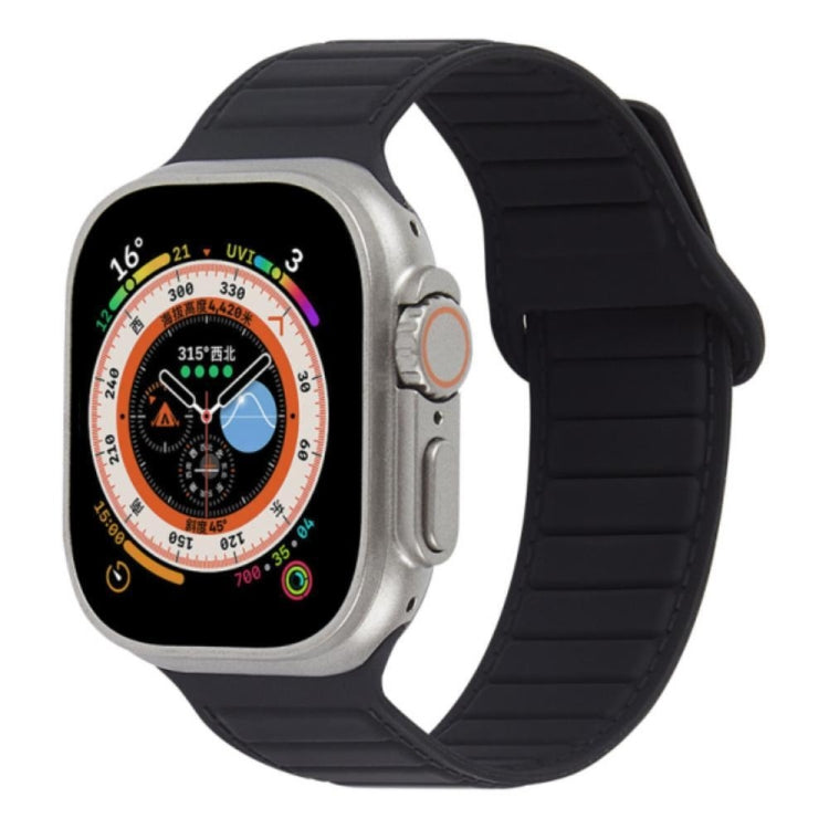 For Apple Watch SE 2022 44mm Loop Magnetic Silicone Watch Band(Black) - Watch Bands by PMC Jewellery | Online Shopping South Africa | PMC Jewellery