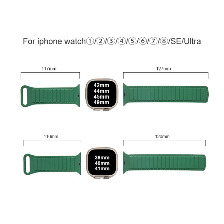 For Apple Watch 5 40mm Loop Magnetic Silicone Watch Band(Black) - Watch Bands by PMC Jewellery | Online Shopping South Africa | PMC Jewellery