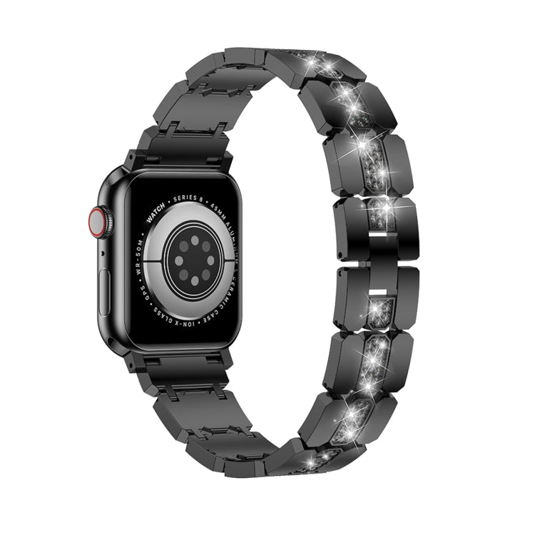 Diamond Metal Watch Band For Apple Watch 2 38mm(Black) - Watch Bands by PMC Jewellery | Online Shopping South Africa | PMC Jewellery