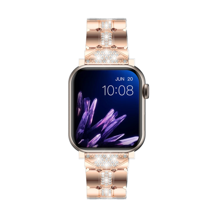 Diamond Metal Watch Band For Apple Watch 2 42mm(Rose Gold) - Watch Bands by PMC Jewellery | Online Shopping South Africa | PMC Jewellery