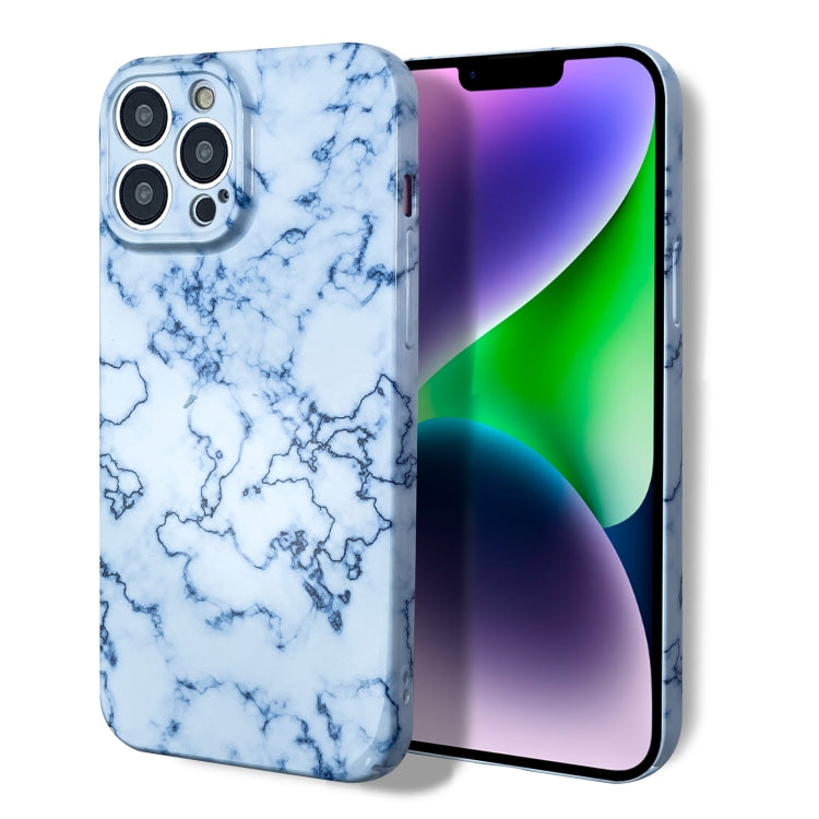 For iPhone 13 Pro Marble Pattern Phone Case(Blue White) - iPhone 13 Pro Cases by PMC Jewellery | Online Shopping South Africa | PMC Jewellery