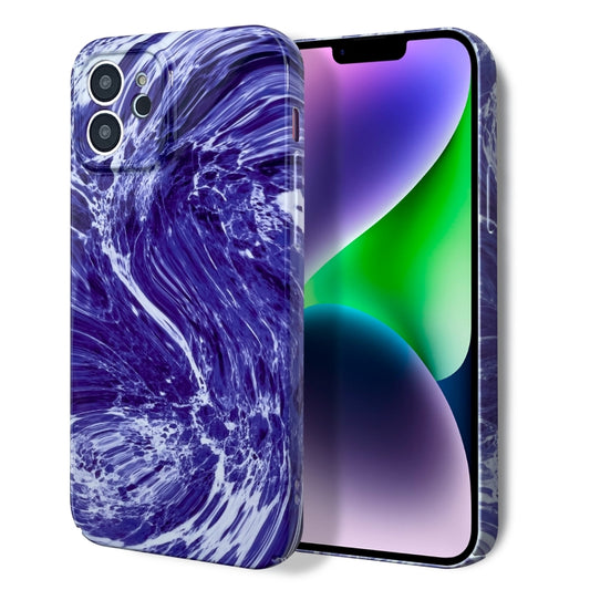 For iPhone 13 mini Marble Pattern Phone Case(Purple White) - iPhone 13 mini Cases by PMC Jewellery | Online Shopping South Africa | PMC Jewellery