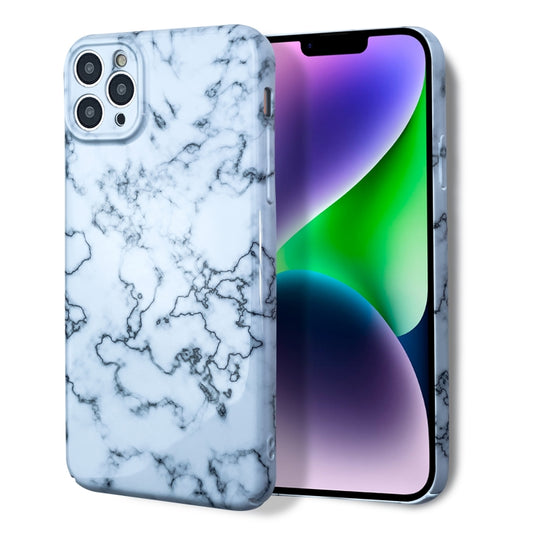 For iPhone 12 Marble Pattern Phone Case(Green White) - iPhone 12 / 12 Pro Cases by PMC Jewellery | Online Shopping South Africa | PMC Jewellery