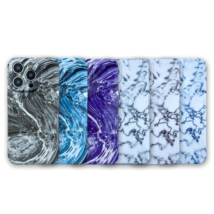 For iPhone 14 Pro Max Marble Pattern Phone Case(Navy Blue White) - iPhone 14 Pro Max Cases by PMC Jewellery | Online Shopping South Africa | PMC Jewellery