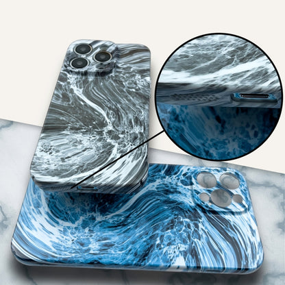 For iPhone 12 Pro Marble Pattern Phone Case(Blue White) - iPhone 12 / 12 Pro Cases by PMC Jewellery | Online Shopping South Africa | PMC Jewellery