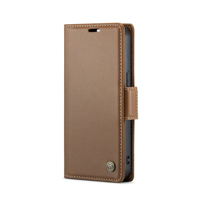 For iPhone 13 mini CaseMe 023 Butterfly Buckle Litchi Texture RFID Anti-theft Leather Phone Case(Brown) - iPhone 13 mini Cases by CaseMe | Online Shopping South Africa | PMC Jewellery