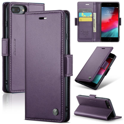 For iPhone 6 Plus/7 Plus/8 Plus CaseMe 023 Butterfly Buckle Litchi Texture RFID Anti-theft Leather Phone Case(Pearly Purple) - More iPhone Cases by CaseMe | Online Shopping South Africa | PMC Jewellery