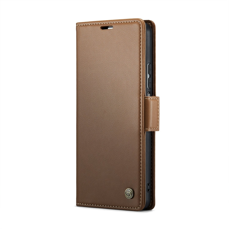 For Xiaomi Redmi Note 11 4G Global/Note 11S Global CaseMe 023 Butterfly Buckle Litchi Texture RFID Anti-theft Leather Phone Case(Brown) - Xiaomi Cases by CaseMe | Online Shopping South Africa | PMC Jewellery