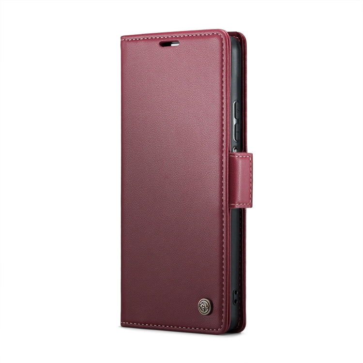 For Xiaomi Redmi Note 11 4G Global/Note 11S Global CaseMe 023 Butterfly Buckle Litchi Texture RFID Anti-theft Leather Phone Case(Wine Red) - Xiaomi Cases by CaseMe | Online Shopping South Africa | PMC Jewellery