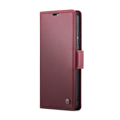 For Xiaomi Redmi Note 12 Pro+ 5G Global CaseMe 023 Butterfly Buckle Litchi Texture RFID Anti-theft Leather Phone Case(Wine Red) - Note 12 Pro+ Cases by CaseMe | Online Shopping South Africa | PMC Jewellery