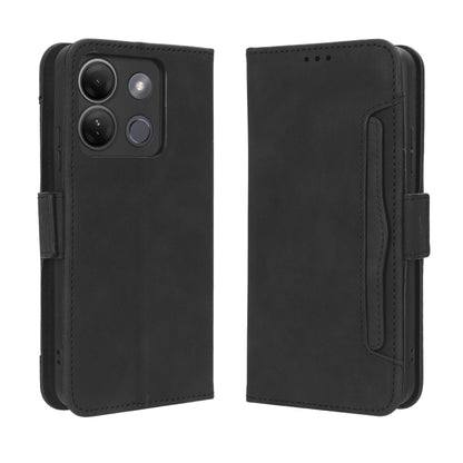 For Infinix Smart 7 HD X6516 Skin Feel Calf Texture Card Slots Leather Phone Case(Black) - Infinix Cases by PMC Jewellery | Online Shopping South Africa | PMC Jewellery