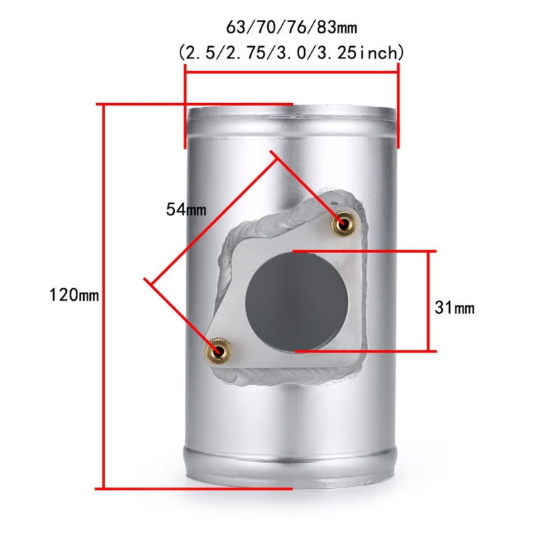 70mm XH-UN602 Car Modified Engine Air Flow Meter Flange Intake Sensor Base for Toyota / Mazda - Air Intake System by PMC Jewellery | Online Shopping South Africa | PMC Jewellery