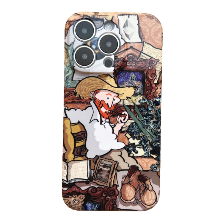 For iPhone 13 Pro Precise Hole Oil Painting Pattern PC Phone Case(Tobacco Pipe) - iPhone 13 Pro Cases by PMC Jewellery | Online Shopping South Africa | PMC Jewellery