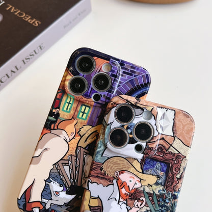 For iPhone 11 Pro Max Precise Hole Oil Painting Pattern PC Phone Case(Painting) - iPhone 11 Pro Max Cases by PMC Jewellery | Online Shopping South Africa | PMC Jewellery