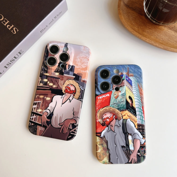 For iPhone 13 Pro Precise Hole Oil Painting Pattern PC Phone Case(Tobacco Pipe) - iPhone 13 Pro Cases by PMC Jewellery | Online Shopping South Africa | PMC Jewellery