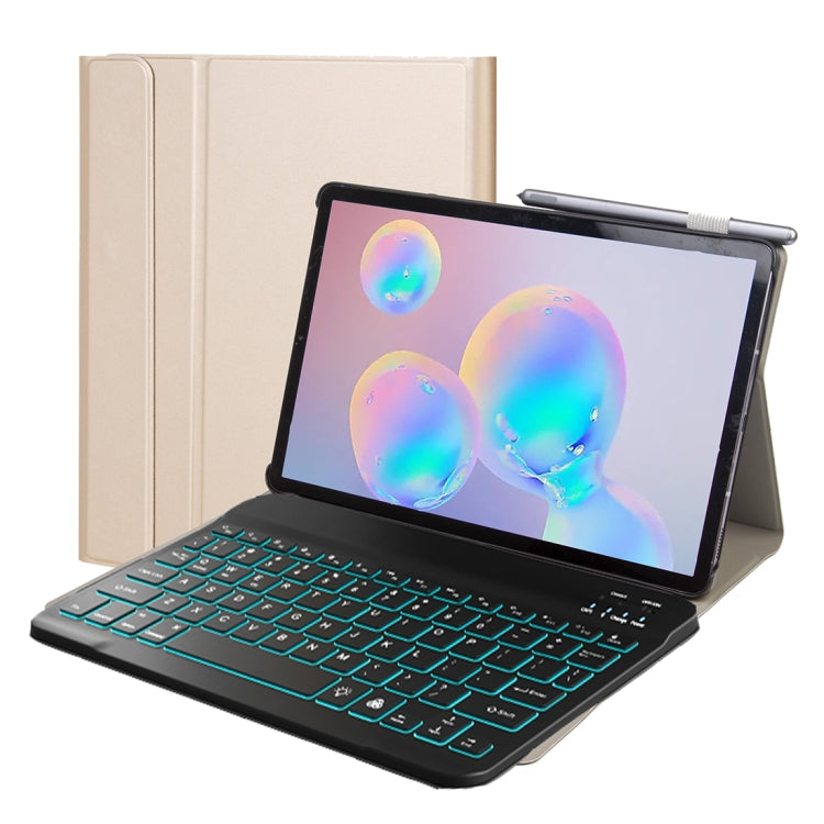 DY-M10P For Lenovo Smart Tab M10 HPD Plus TB-X606F 10.3 inch 2 in 1 Removable Magnetic ABS Bluetooth Keyboard + Protective Leather Tablet Case with Stand & Sleep / Wake-up & Pen Holder(Gold) - Lenovo Keyboard by PMC Jewellery | Online Shopping South Africa | PMC Jewellery