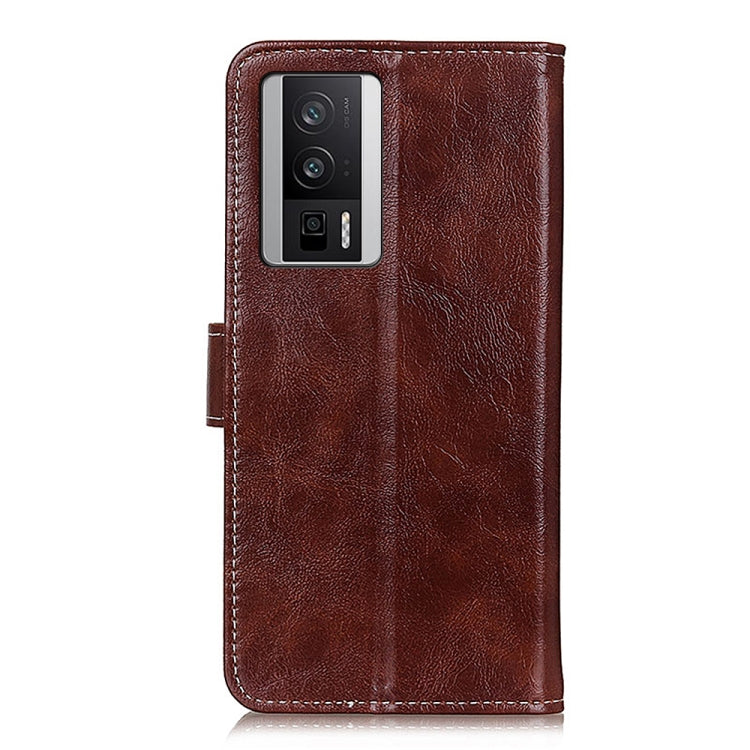 For Xiaomi Poco F5 Pro/Redmi K60/K60 Pro Retro Crazy Horse Texture Horizontal Flip Leather Phone Case(Brown) - Xiaomi Cases by PMC Jewellery | Online Shopping South Africa | PMC Jewellery