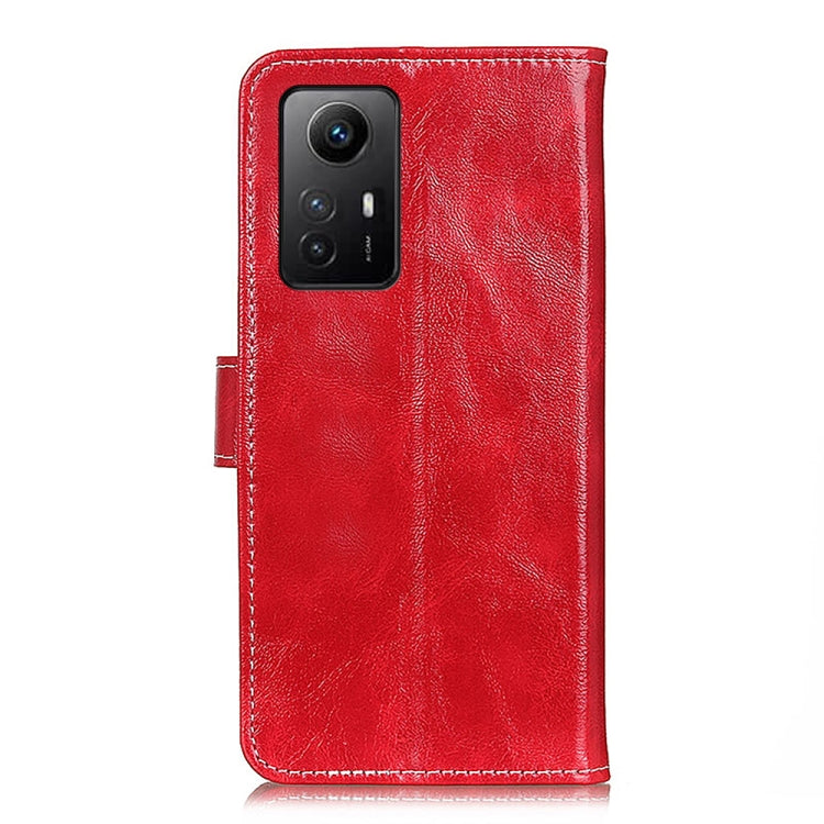 For Xiaomi Redmi Note 12S 4G Retro Crazy Horse Texture Horizontal Flip Leather Phone Case(Red) - Xiaomi Cases by PMC Jewellery | Online Shopping South Africa | PMC Jewellery