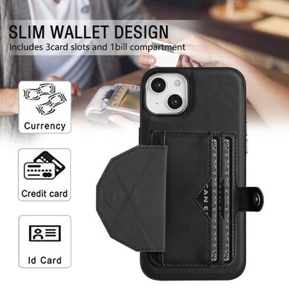 For iPhone 14 Plus Shockproof Leather Phone Case with Card Holder(Black) - iPhone 14 Plus Cases by PMC Jewellery | Online Shopping South Africa | PMC Jewellery