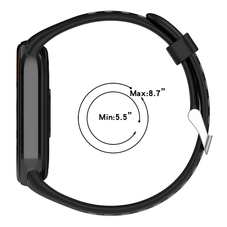 For Xiaomi Mi Band 8 Two-color Steel Plug Silicone Watch Band(Army Green Black) - Watch Bands by PMC Jewellery | Online Shopping South Africa | PMC Jewellery