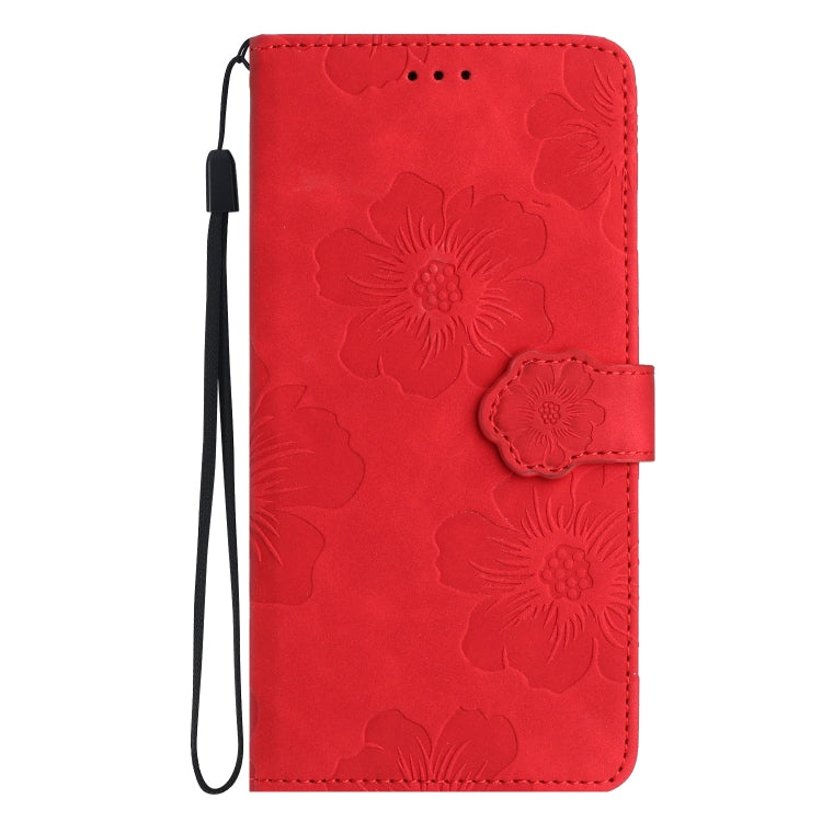 For Xiaomi 12T  / 12T Pro Flower Embossing Pattern Leather Phone Case(Red) - Xiaomi Cases by PMC Jewellery | Online Shopping South Africa | PMC Jewellery