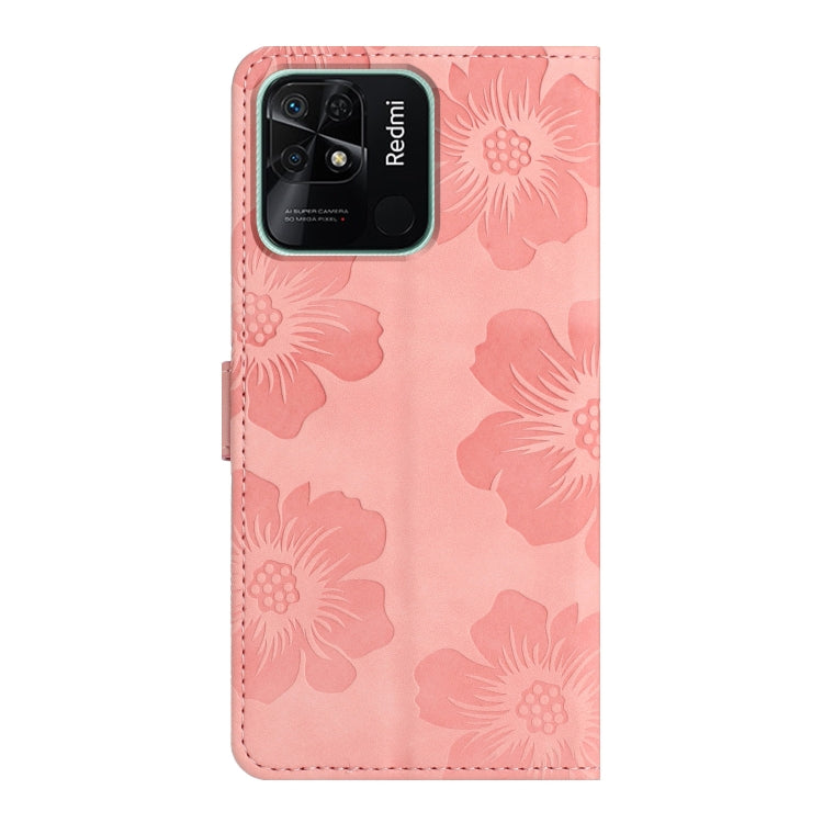 For Xiaomi Redmi 10C Flower Embossing Pattern Leather Phone Case(Pink) - Xiaomi Cases by PMC Jewellery | Online Shopping South Africa | PMC Jewellery