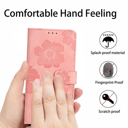 For Xiaomi Redmi Note 10 5G Flower Embossing Pattern Leather Phone Case(Pink) - Xiaomi Cases by PMC Jewellery | Online Shopping South Africa | PMC Jewellery