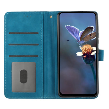 For Xiaomi Redmi Note 11 4G Global / Note 11S Flower Embossing Pattern Leather Phone Case(Blue) - Xiaomi Cases by PMC Jewellery | Online Shopping South Africa | PMC Jewellery