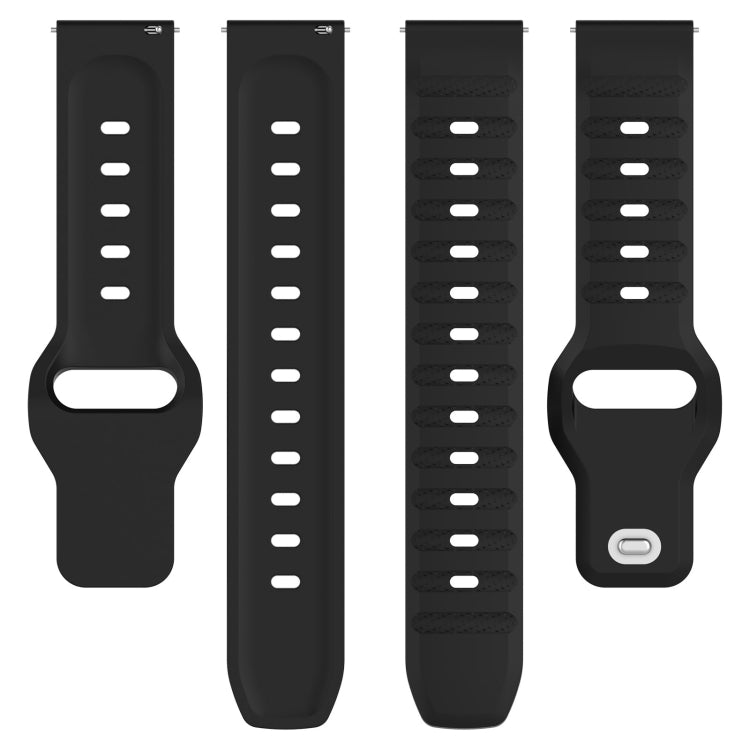 20mm Universal Dots Pattern Silicone Replacement Watch Band(Black) - 20mm Bands by PMC Jewellery | Online Shopping South Africa | PMC Jewellery