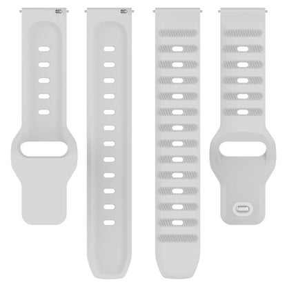 20mm Universal Dots Pattern Silicone Replacement Watch Band(Light Grey) - 20mm Bands by PMC Jewellery | Online Shopping South Africa | PMC Jewellery