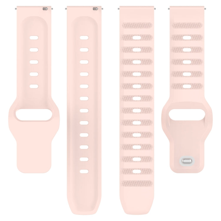 20mm Universal Dots Pattern Silicone Replacement Watch Band(Pink) - 20mm Bands by PMC Jewellery | Online Shopping South Africa | PMC Jewellery