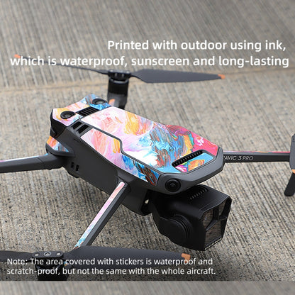 For DJI Mavic 3 Pro / RC Pro Sunnylife Drone Body Remote Control Decorative Stickers Set(Black Grain) - Stickers by Sunnylife | Online Shopping South Africa | PMC Jewellery