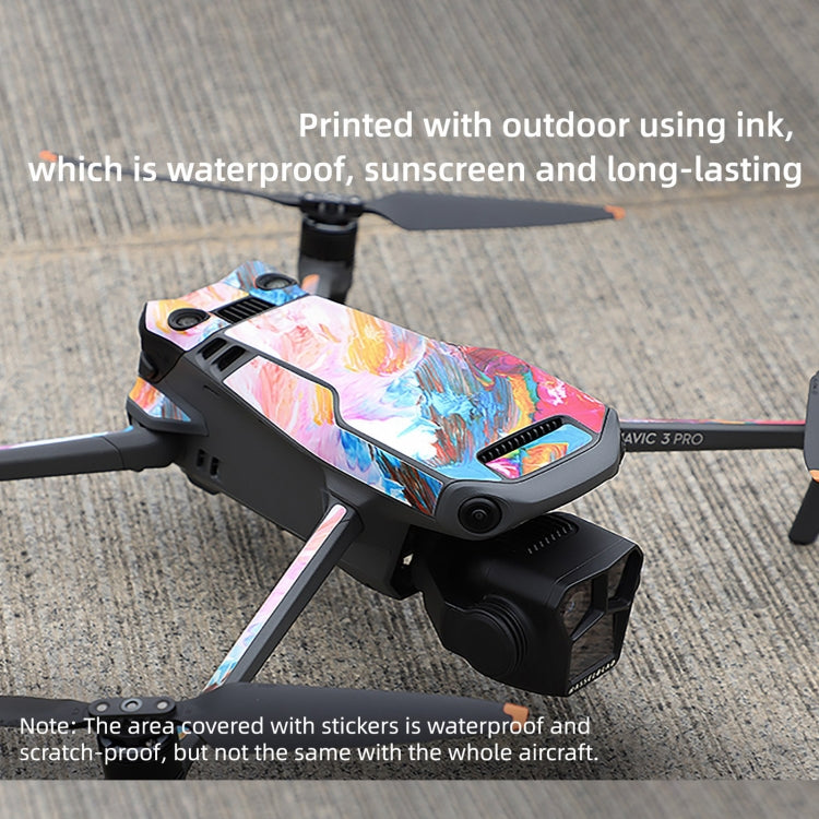 For DJI Mavic 3 Pro / RC Sunnylife Drone Body Remote Control Decorative Stickers Set(Black Grain) - Stickers by Sunnylife | Online Shopping South Africa | PMC Jewellery