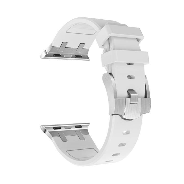 AP Silicone Watch Band For Apple Watch Ultra 49mm(Silver White) - Watch Bands by PMC Jewellery | Online Shopping South Africa | PMC Jewellery