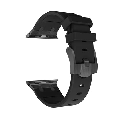 AP Silicone Watch Band For Apple Watch SE 2022 40mm(Black Black) - Watch Bands by PMC Jewellery | Online Shopping South Africa | PMC Jewellery