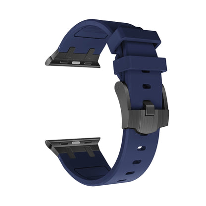 AP Silicone Watch Band For Apple Watch SE 2022 40mm(Black Blue) - Watch Bands by PMC Jewellery | Online Shopping South Africa | PMC Jewellery