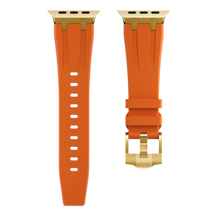 AP Silicone Watch Band For Apple Watch SE 2022 40mm(Gold Orange) - Watch Bands by PMC Jewellery | Online Shopping South Africa | PMC Jewellery