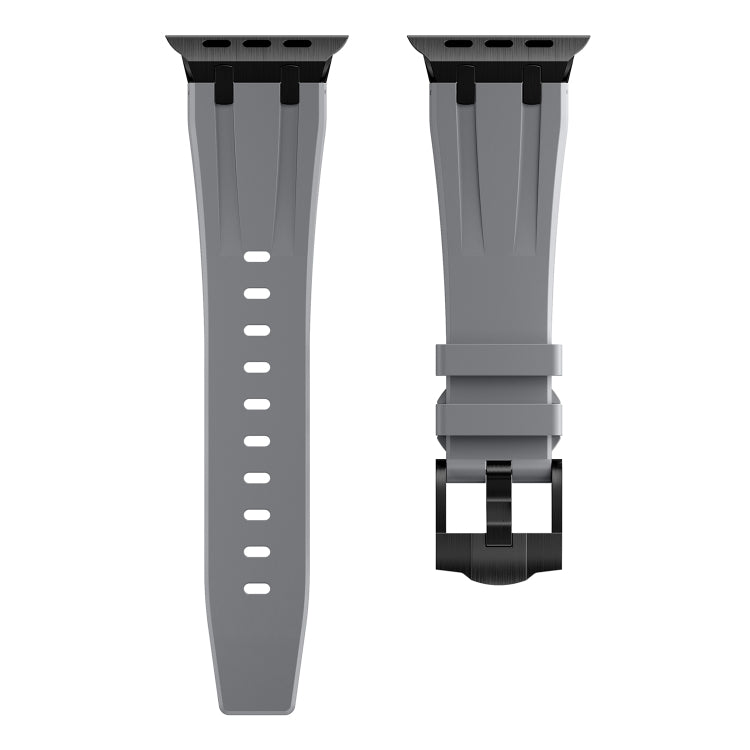 AP Silicone Watch Band For Apple Watch SE 2022 40mm(Black Grey) - Watch Bands by PMC Jewellery | Online Shopping South Africa | PMC Jewellery