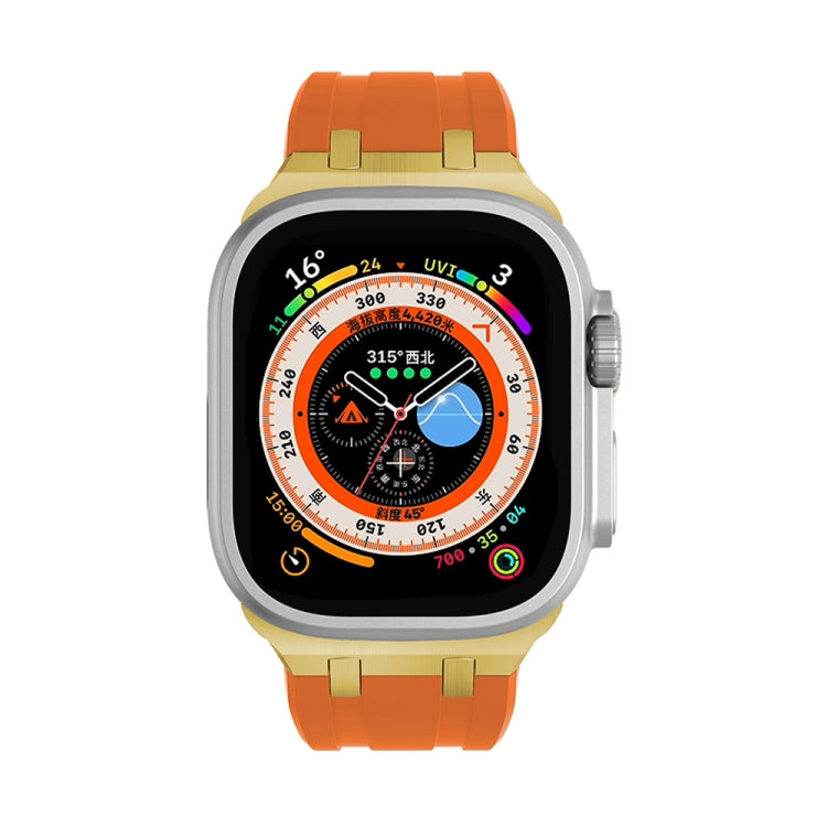 AP Silicone Watch Band For Apple Watch SE 40mm(Gold Orange) - Watch Bands by PMC Jewellery | Online Shopping South Africa | PMC Jewellery