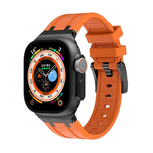 AP Silicone Watch Band For Apple Watch 4 40mm(Black Orange) - Watch Bands by PMC Jewellery | Online Shopping South Africa | PMC Jewellery