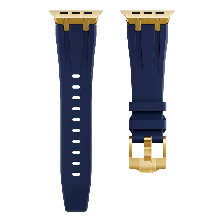 AP Silicone Watch Band For Apple Watch 4 44mm(Gold Blue) - Watch Bands by PMC Jewellery | Online Shopping South Africa | PMC Jewellery