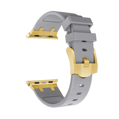 AP Silicone Watch Band For Apple Watch 4 44mm(Gold Grey) - Watch Bands by PMC Jewellery | Online Shopping South Africa | PMC Jewellery