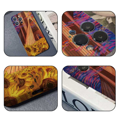 For iPhone 11 Pro Precise Hole Oil Painting Pattern PC Phone Case(Architectural Painting) - iPhone 11 Pro Cases by PMC Jewellery | Online Shopping South Africa | PMC Jewellery