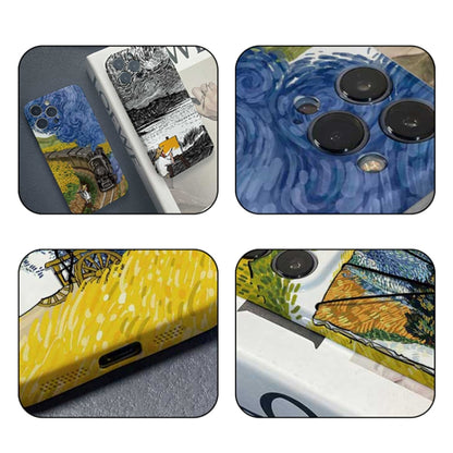 For iPhone XS Max Precise Hole Oil Painting Pattern PC Phone Case(Handcart) - More iPhone Cases by PMC Jewellery | Online Shopping South Africa | PMC Jewellery