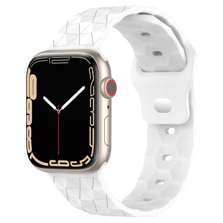 Football Texture Silicone Watch Band For Apple Watch Ultra 49mm(White) - Watch Bands by PMC Jewellery | Online Shopping South Africa | PMC Jewellery