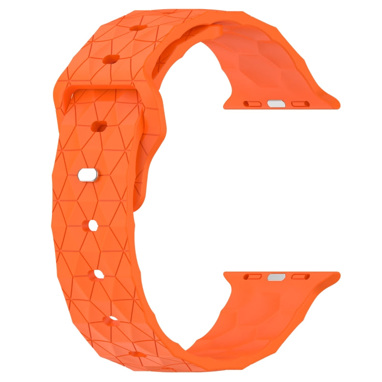 Football Texture Silicone Watch Band For Apple Watch Ultra 49mm(Orange) - Watch Bands by PMC Jewellery | Online Shopping South Africa | PMC Jewellery